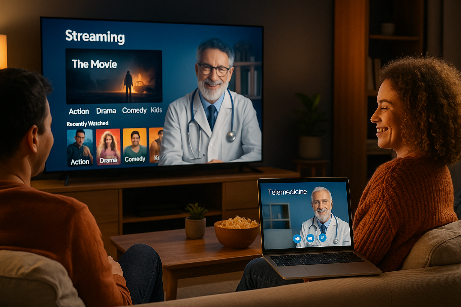 Streaming e telemedicina online em casa